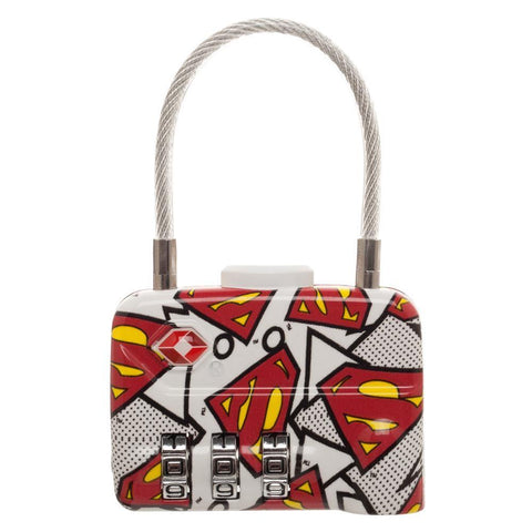 Superman Logo Cable Luggage Lock for Suitcase