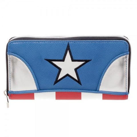 Captain America Juniors Zip Around Wallet