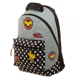 Wonder Woman Denim Backpack with Patches