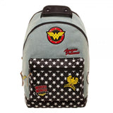Wonder Woman Denim Backpack with Patches