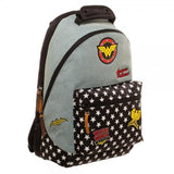 Wonder Woman Denim Backpack with Patches